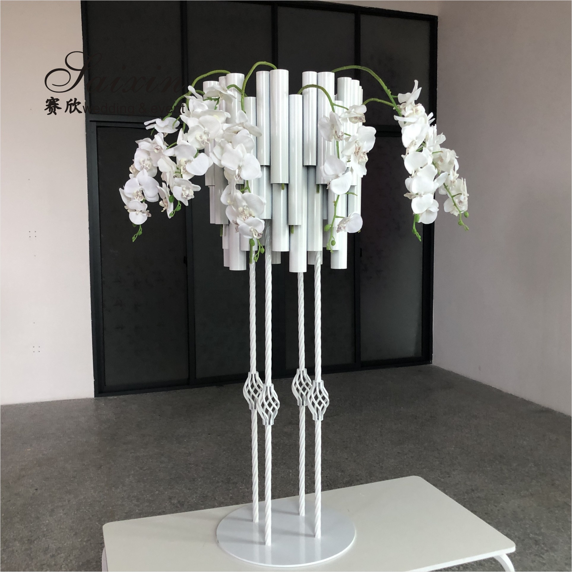 16 Arms Crystal Glass Candelabra Floor Lamp Clear Crystal Flower Candle Holder