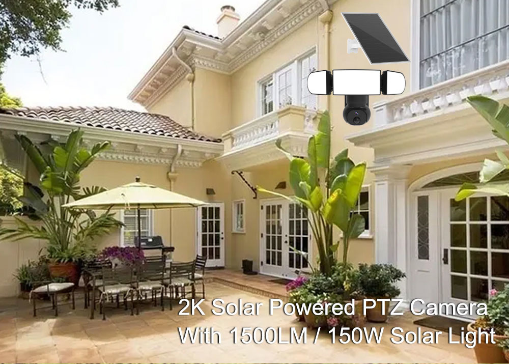 PIR Distance 0-15 Meters Solar Panel Camera with 6500K Color Temperature Solar Light Camera