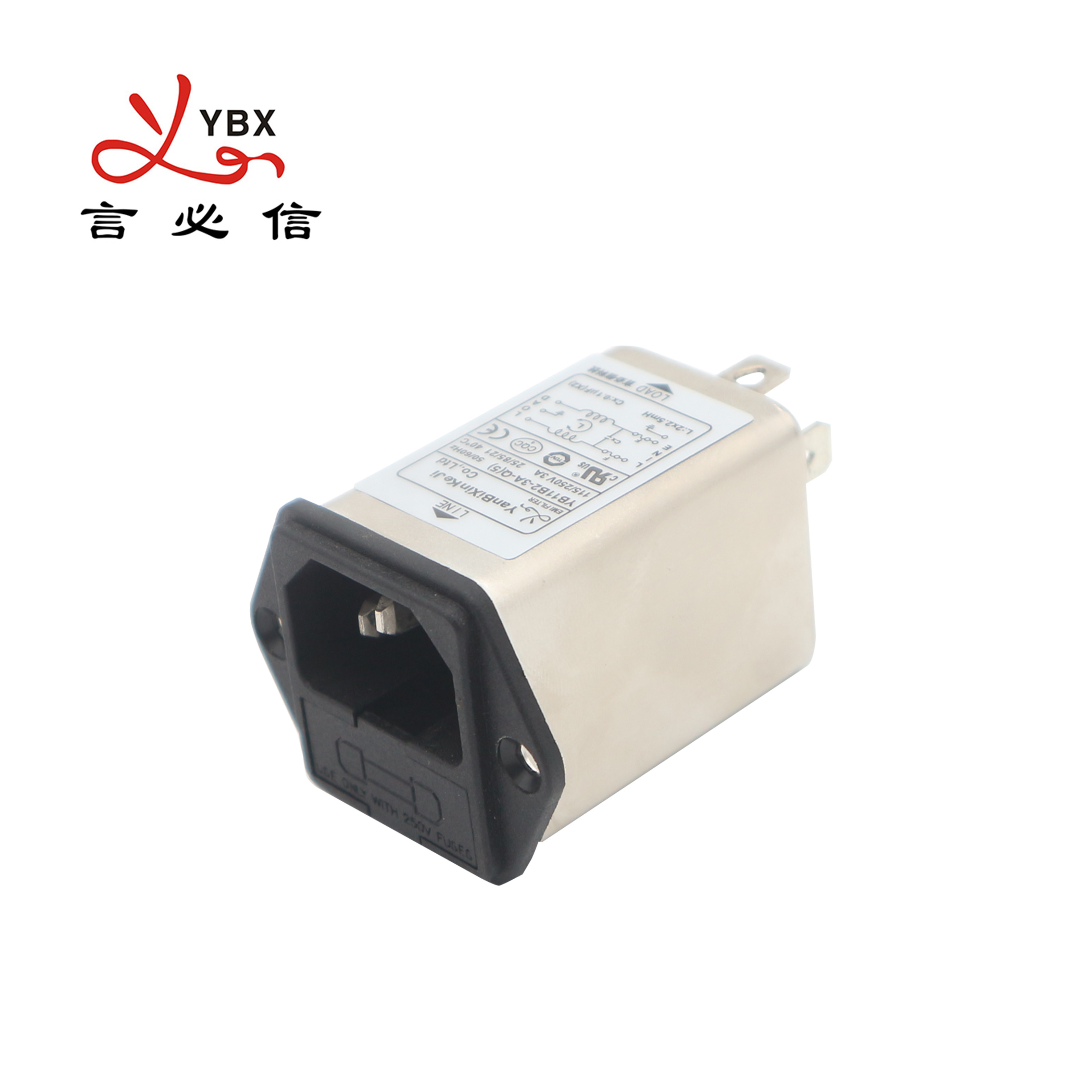 IP40 Single Phase EMI Power Filter IP40 250VDC For Coffee Equipment