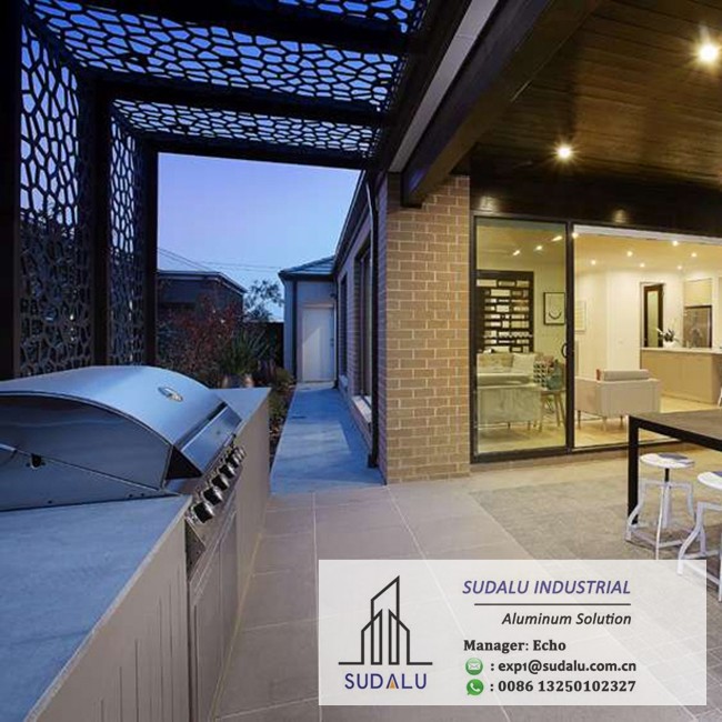 SUDALU Foshan Metal Decorative Exterior Partition Wall Panel Perforated Aluminum Panel for Garden