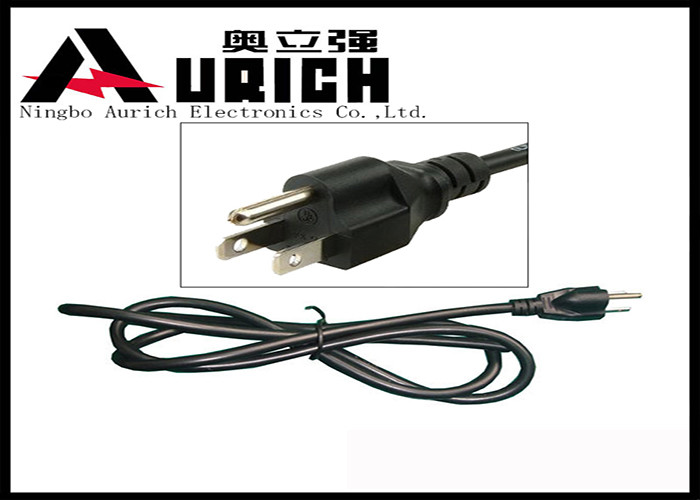 Household Appliance 3 Prong 125V UL Power Cord With Female Plug US Standard