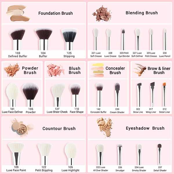 Jessup ISO9001 Pro Makeup Brushes Set For Makeup Artist