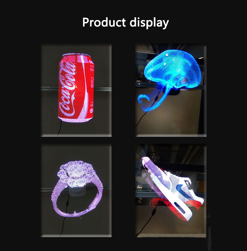 Custom 65cm indoor outdoor high resolution 1080p wifi control advertising holographic display screen led 3d hologram fan display