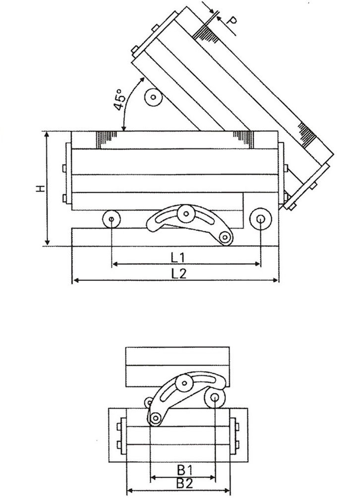 125×250mm Sine Double Tiltable Magnetic Chuck Customized