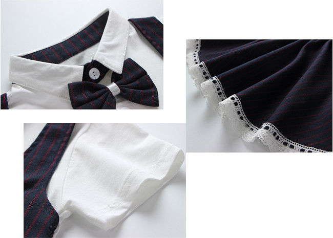 Summer Lapel Embroidered School Uniform For Primary School Students