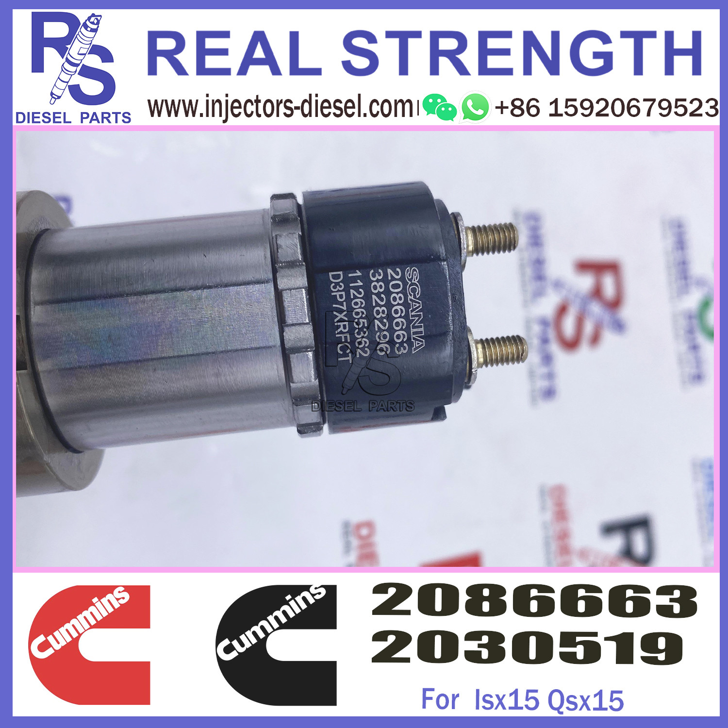Original diesel CUMMINS CAT BOSCH injector, manufactured in the United States. It's a distributor of CUMMINS