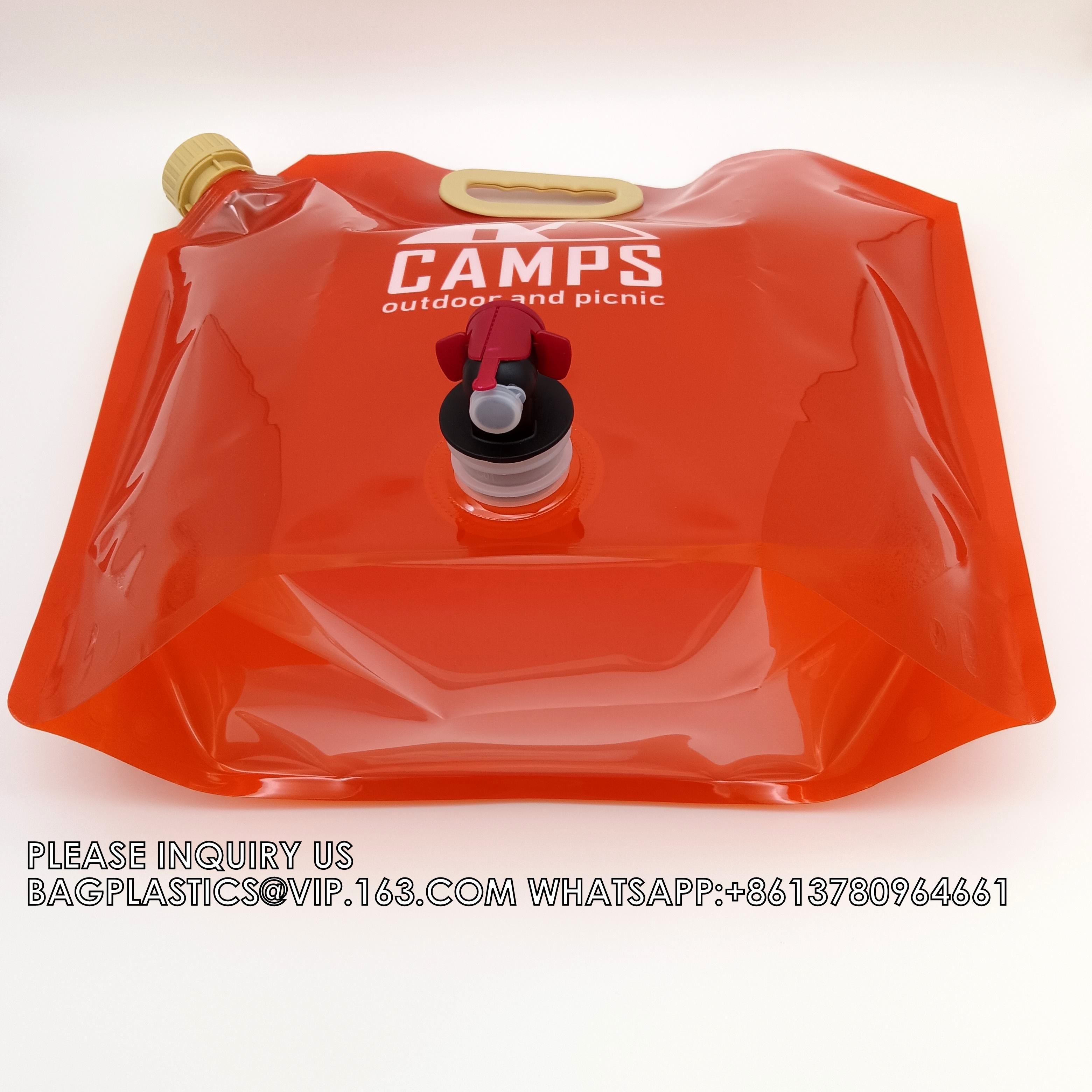 Stand Up Pouch For Liquid Water Pouch With Spout Drinking Water Pouches With Valve Dispenser 5L 8L 10L Drink Water Bag