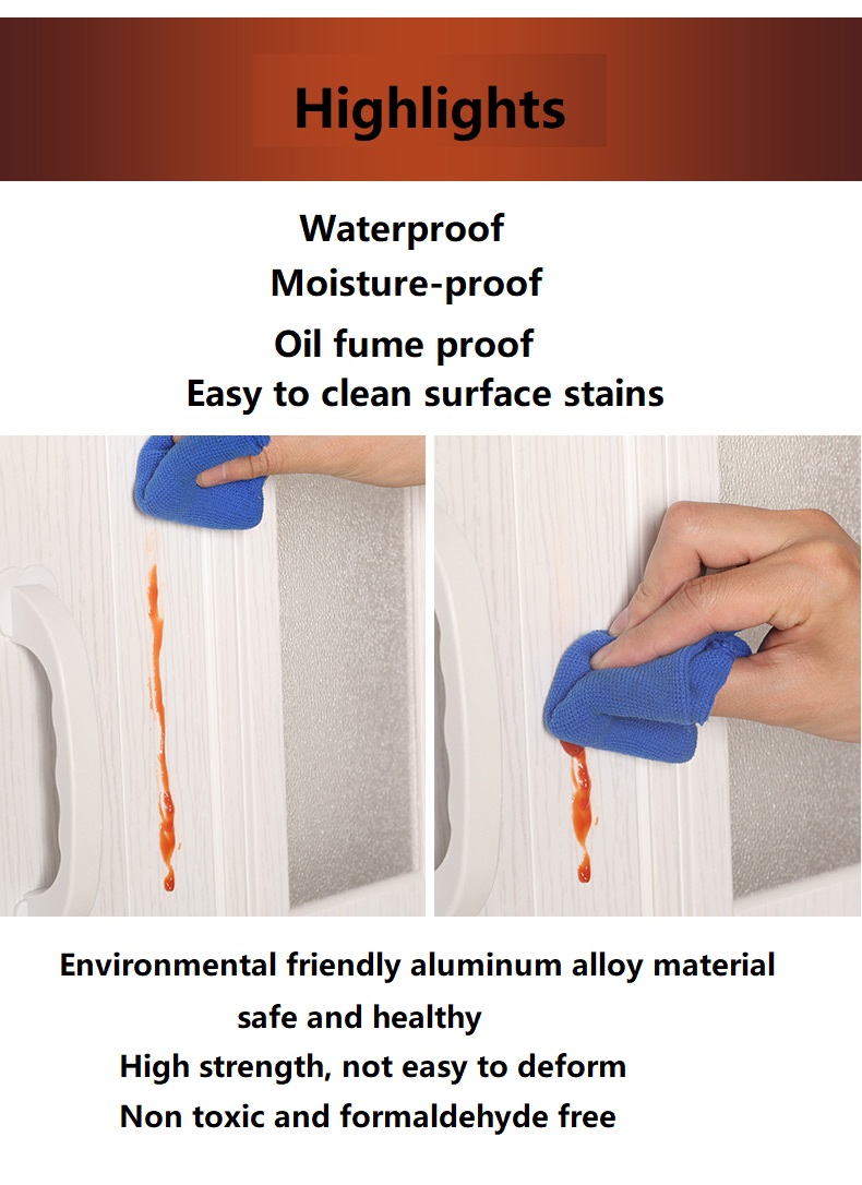 Odorless Folding PVC Sliding Door For Open Partition Rail Free Kitchen Bathroom