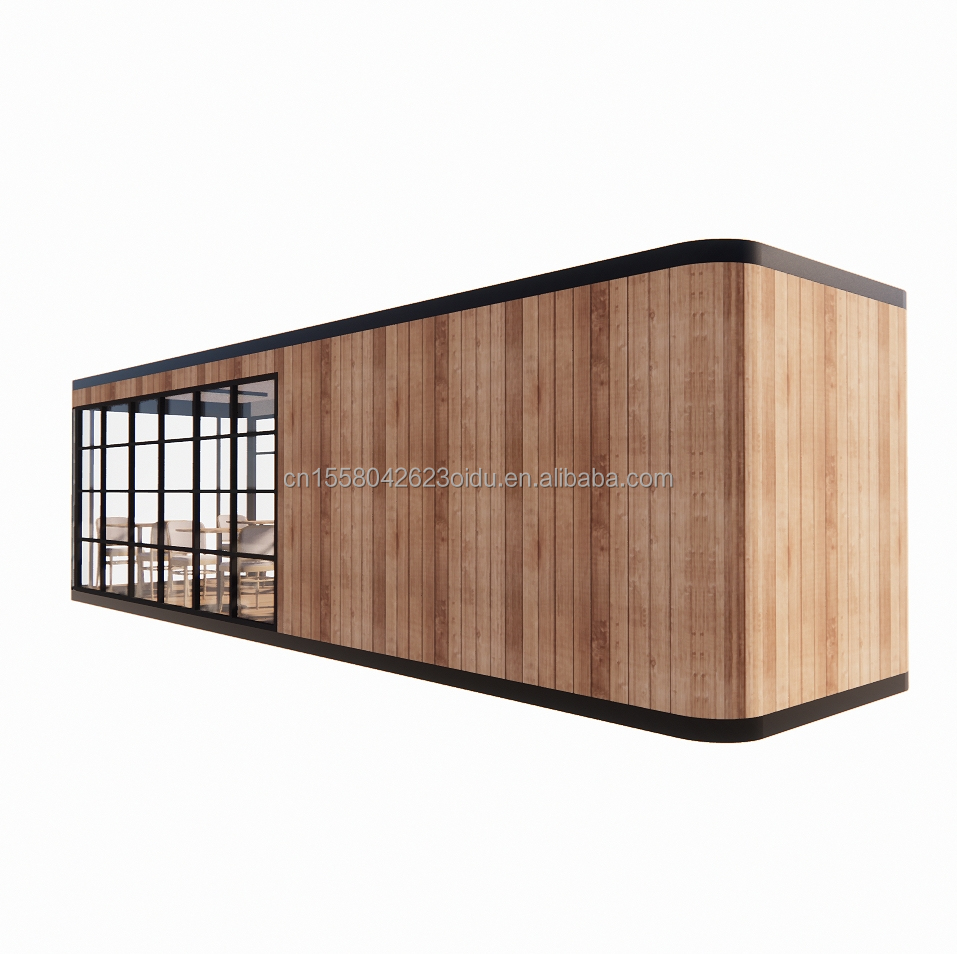 Hotel and Park EU Container Coffee Bar Mobile Wooden Steel Structure Sunlight House Outdoor Bar