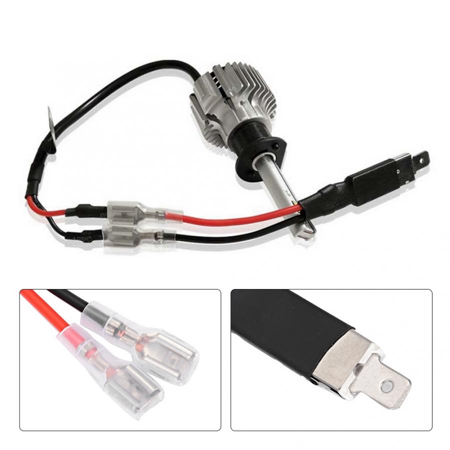 Single Wire H1 LED Bulb Connector 12v ABS Electric Wire Harness For LED Headlights