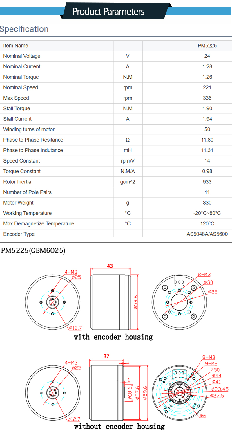 Faradyi Wholesale Permanent Magnet 52*25mm High Torque Brushless Bldc DC Outer Rotor Waterproof Motor For Dishwasher