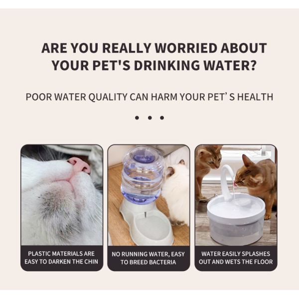 Large Capacity Smart Water Dispenser Multiple Water Outlet Modes Dispenser For Cat Dogs