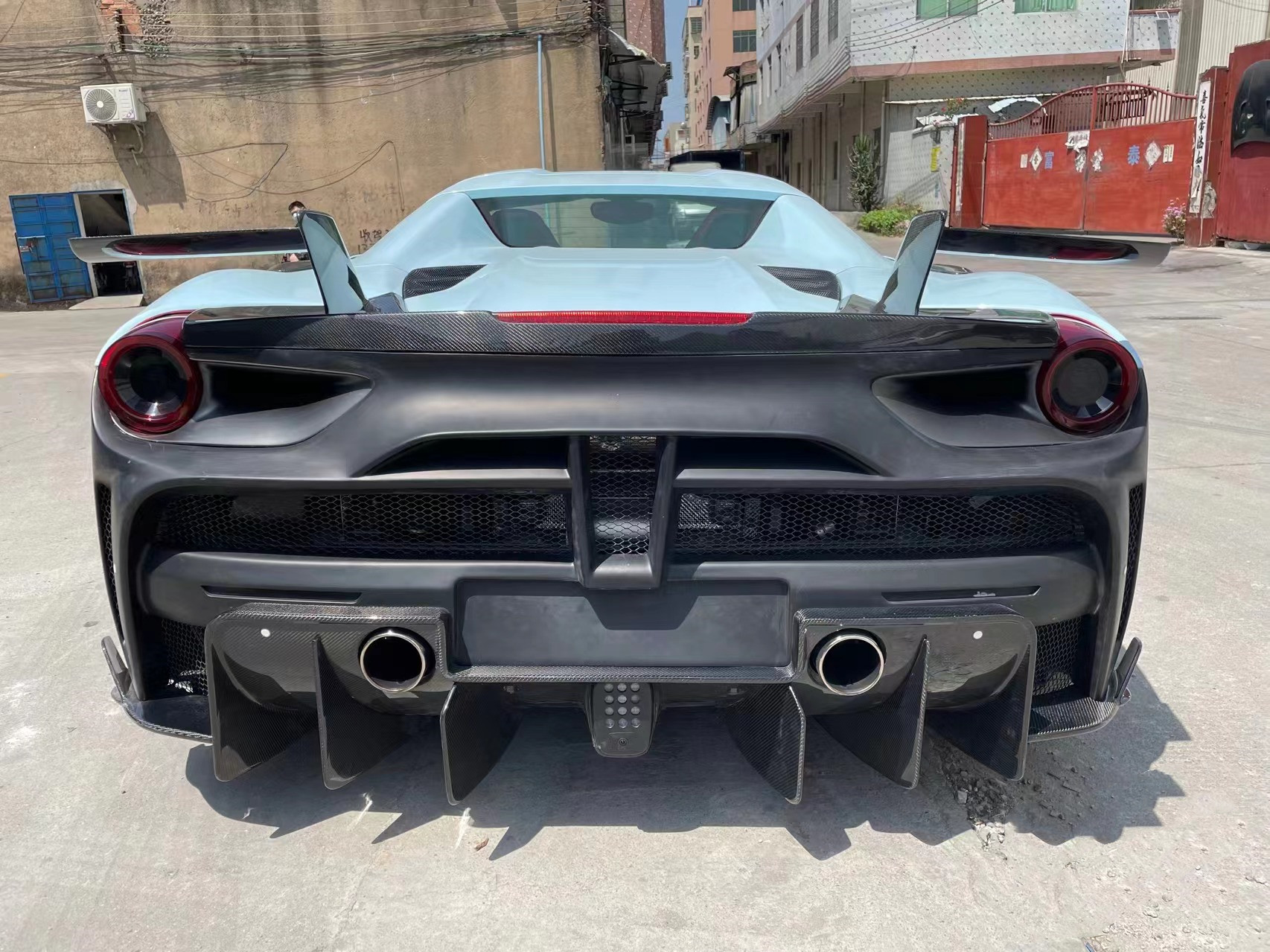 Auto Parts ForFerrari 488 Body Kit 488 Upgraded MSY Style Front and Rear Bumper Spoiler Carbon Fiber Body Kit