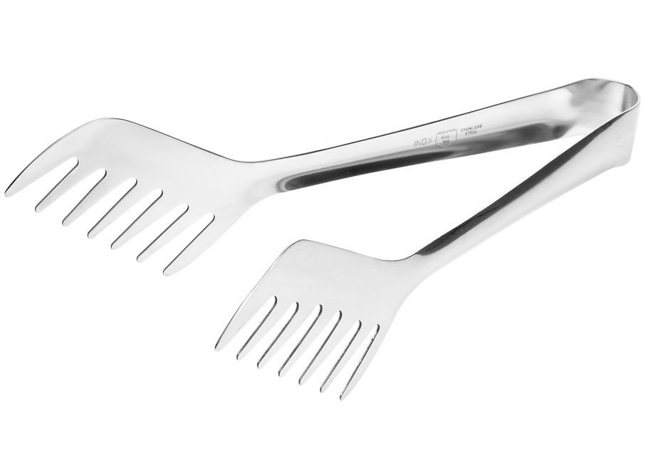 V-Shaped Stainless Steel Pasta / Spaghetti Tongs, Salad Tongs, Buffet Serving Line Supplies