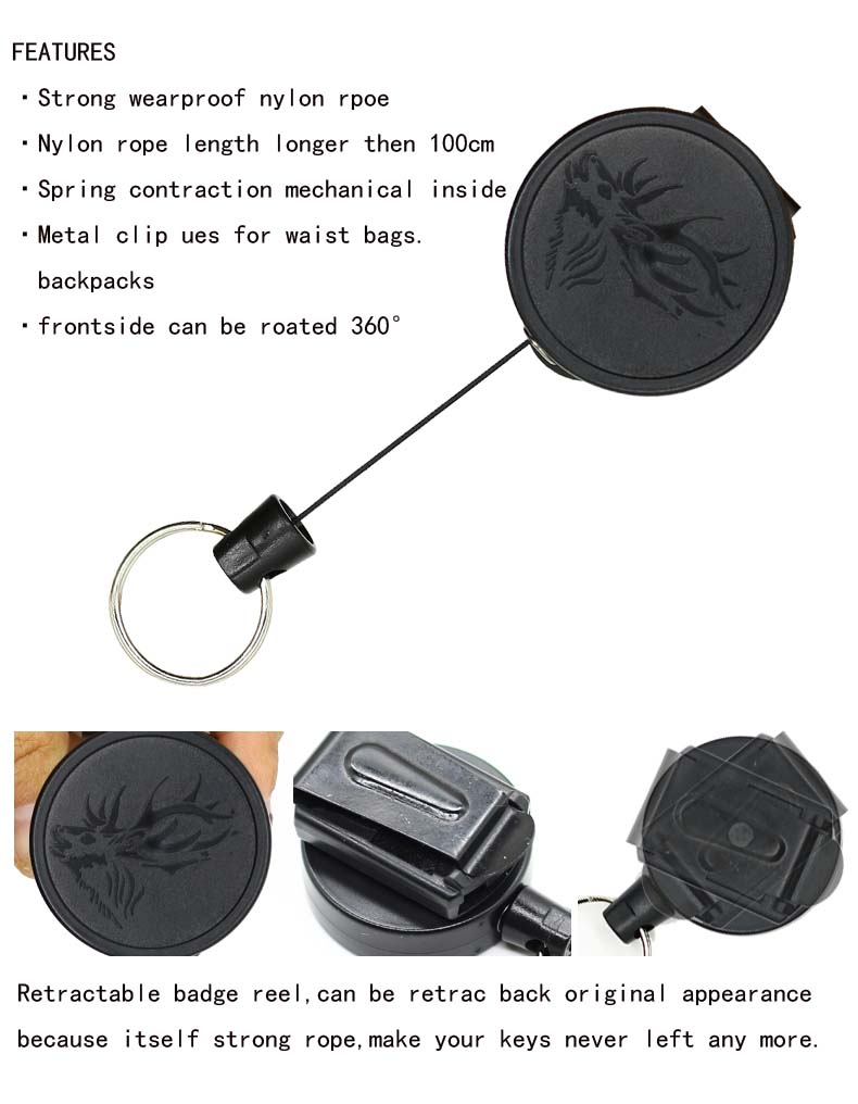 Deyi Badge Reel,Customized Plastic Retractable