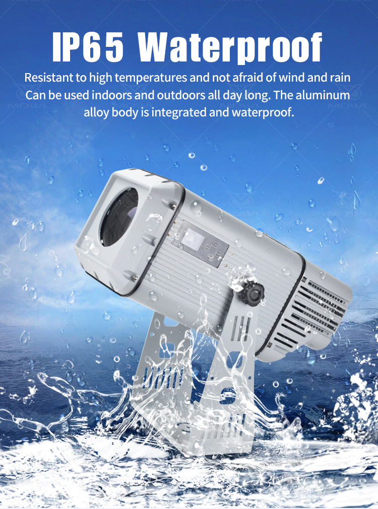 300W Gobo Logo Projector Light Indoor Work Light 6000K Waterproof Gobo Projector