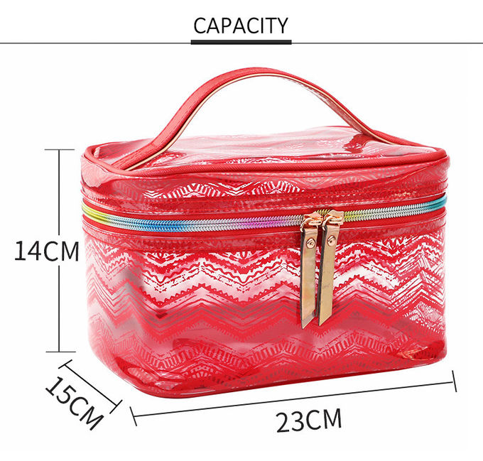 Waterproof Clear Makeup Big Portable Large Capacity PVC Clear Toiletry Bag