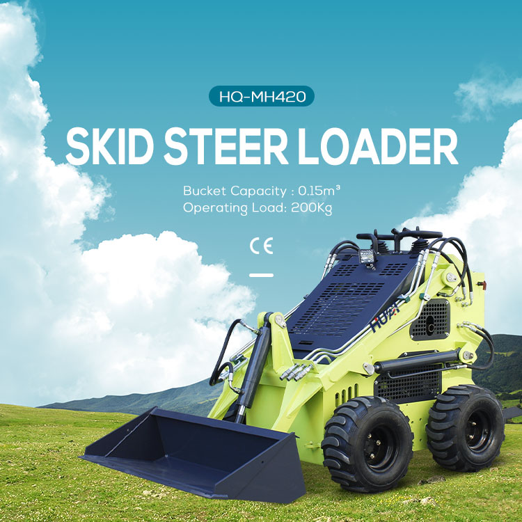 Budget-Friendly Skid Steer Bagger Mini Loader with YUNNEI Engine and Attachments