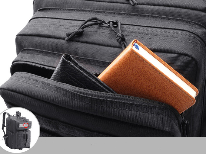 45L Black Army Knapsack Bag Waterproof 1000D Cordura PU Coating