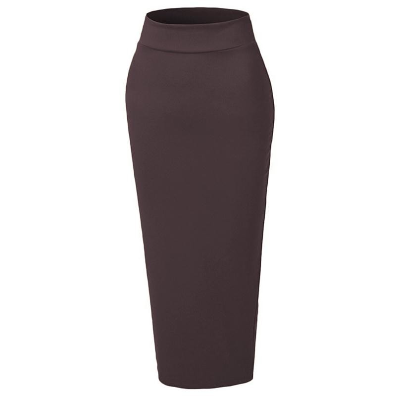 Newest Design Women Midi Bodycon Skirt High Waist Plaid Lady Offe Lady Skirt Formal Skirt