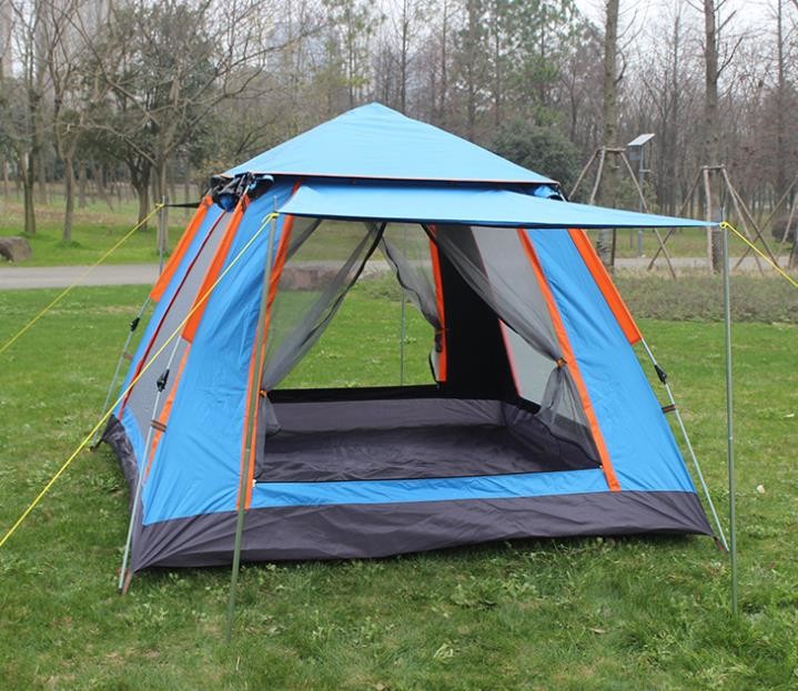 Outdoor 4 Person Camping Tent Easy Installation , Instant Set Up Family Camping Tent