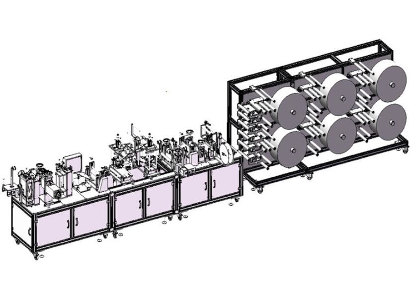 Durable Earloop Mask Machine / Dust Mask Making Machine Working Speed 120-150 Pcs/Min