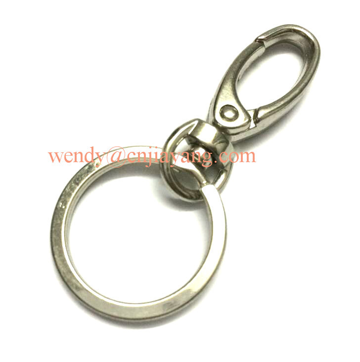 jiayang high quality polished shiny silver laser cut logo flat split key ring with engraved logo