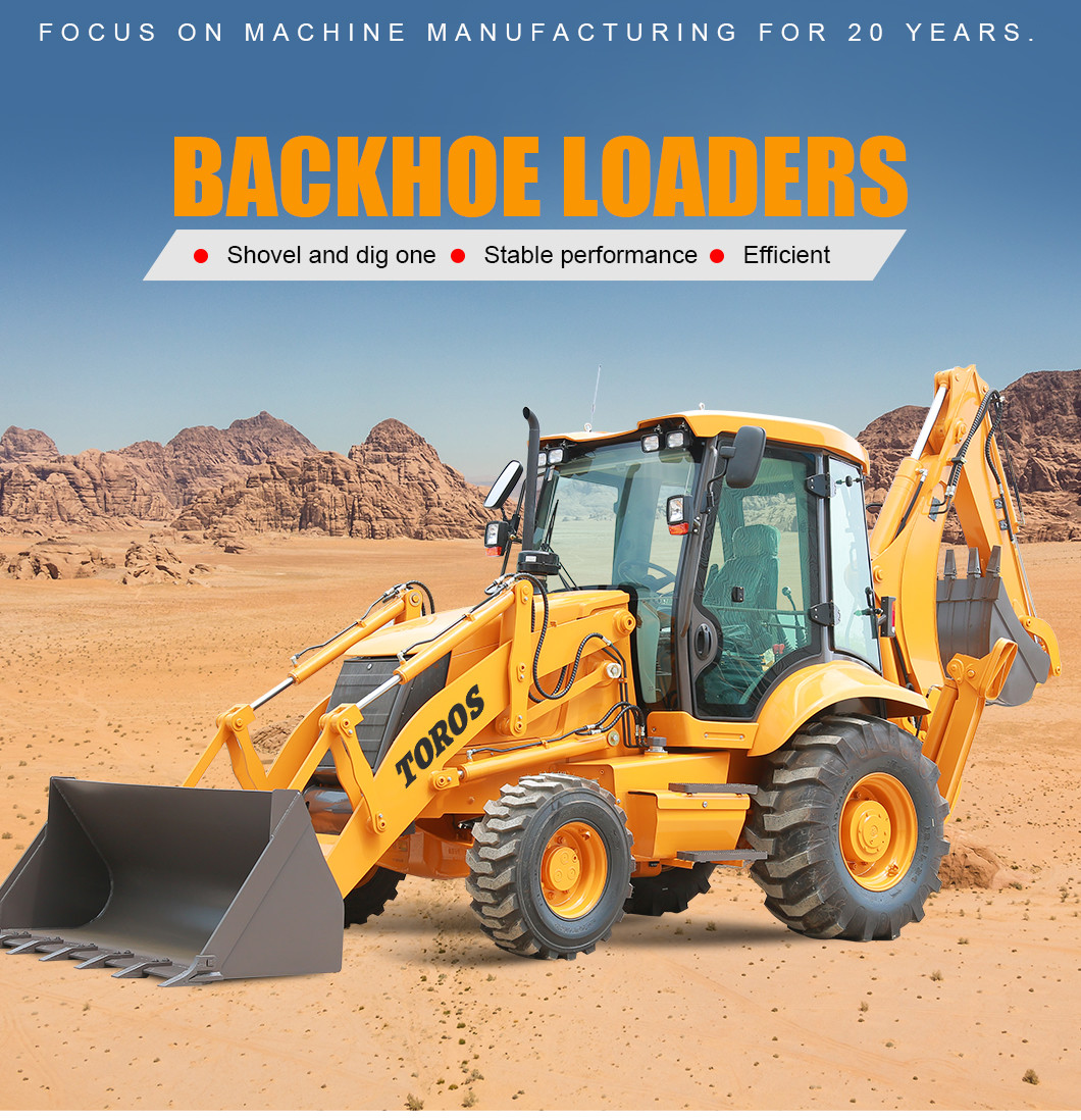 TOROS Versatile Mini Backhoe Loader Machine 1 Ton 2 Ton 3 Ton