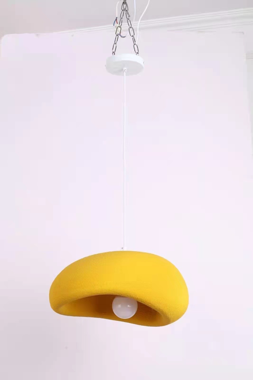 Cement and concrete and resin orange yellow handmake contemporary pendant lamp