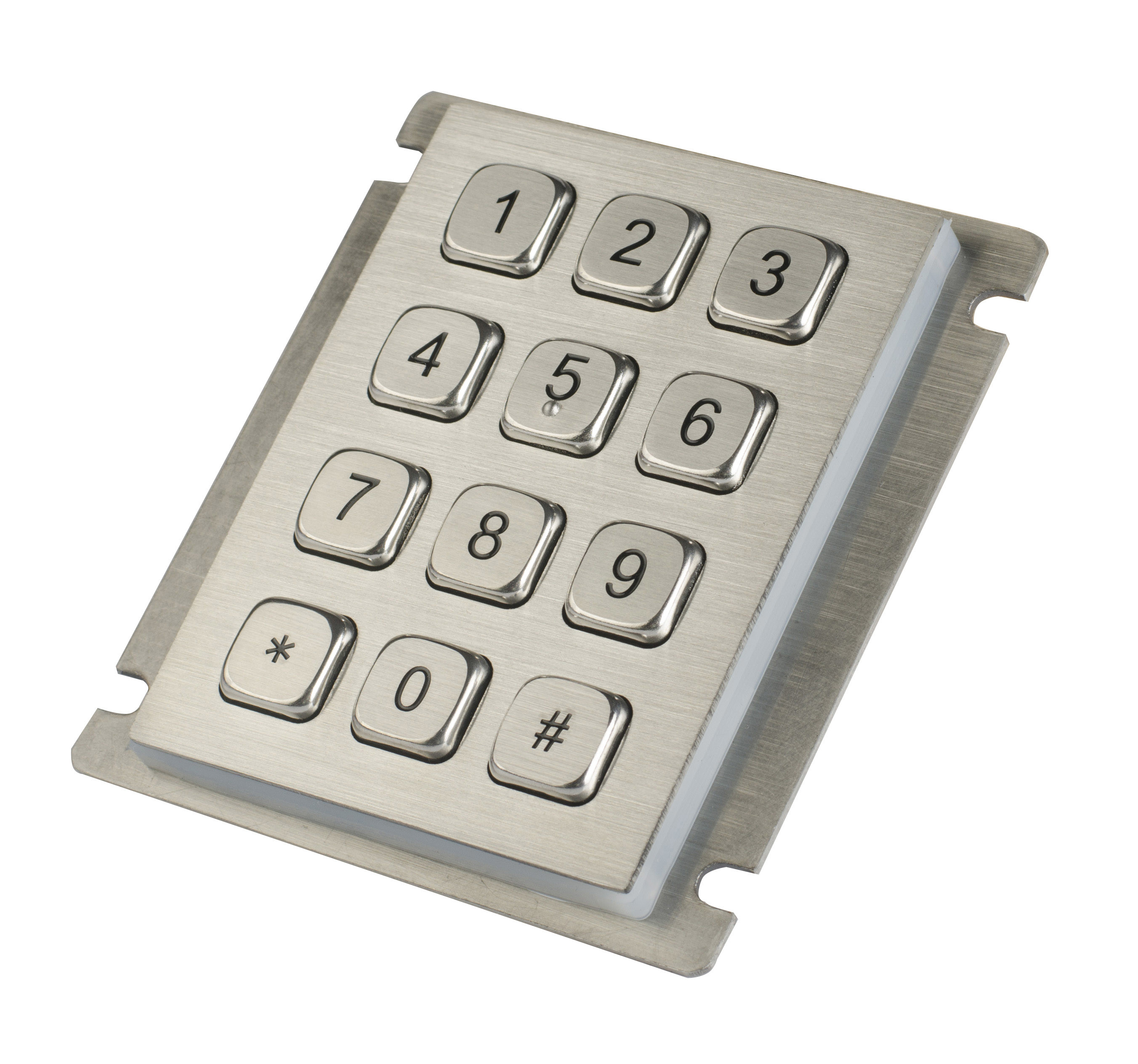 12 keys USB IP65 dynamic metal keypad with red or blue backlight vandal resistant