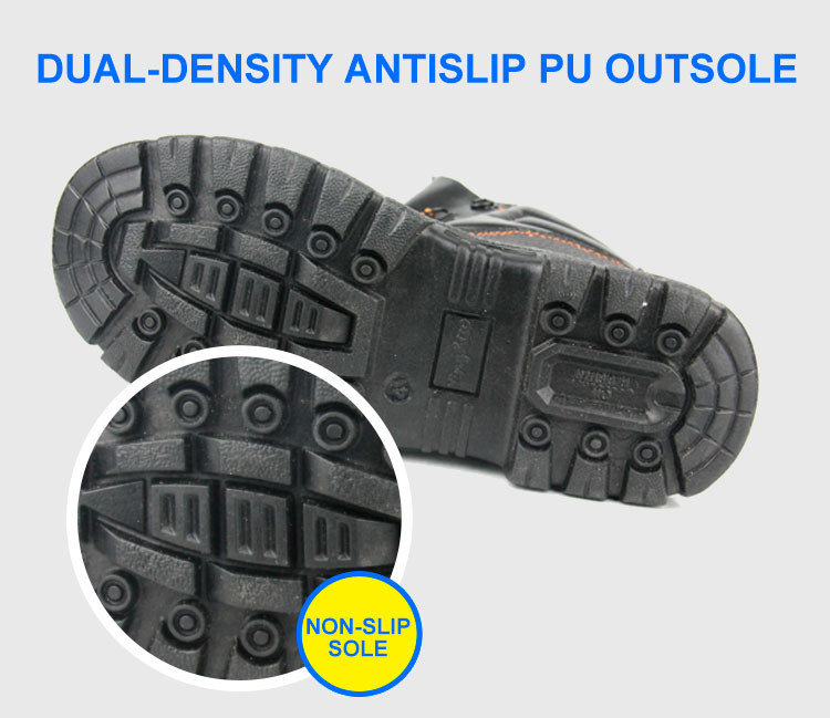 European Standard Genuine Leather Waterproof Men Work Safety Shoes Boots With Steel Toe Cap And Steel Plate