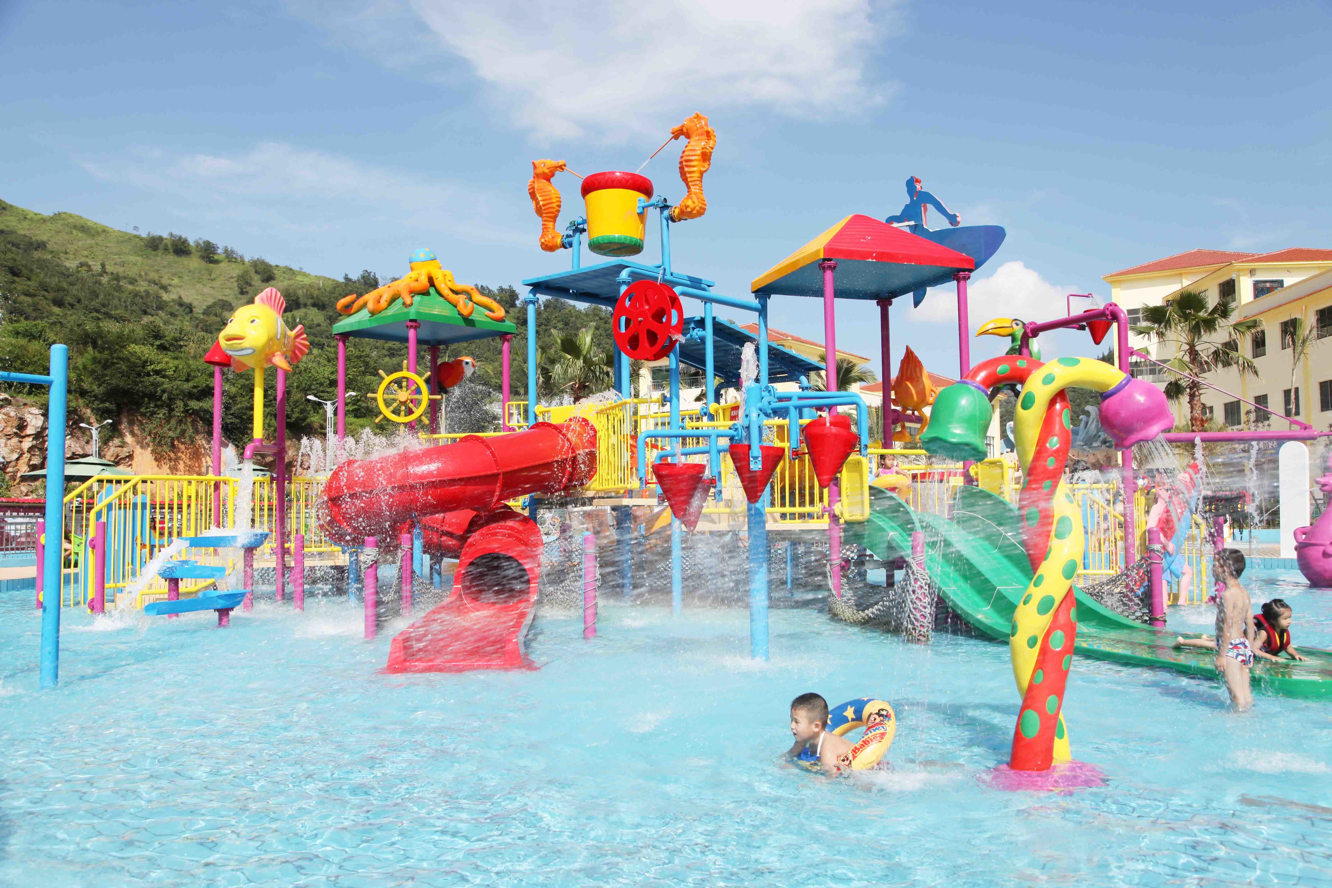 Outdoor Commercial Safe Fiberglass Kids' Water Playground Water House for Aqua Park