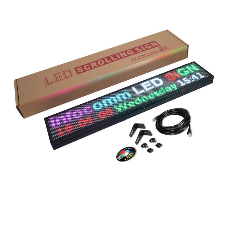 Outdoor 220V LED Scrolling Display Board P5 Led Sign For Car Back Window