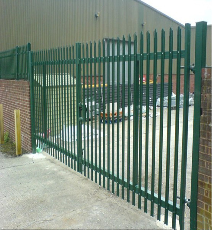 Steel Residential Security Palisade Fence Metal Curved Portable