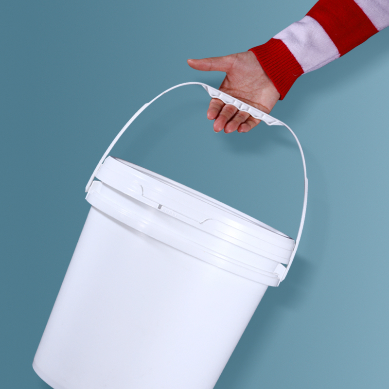10 Litre White Plastic Bucket Pail for Eco-friendly Material in Latex Paint Industry