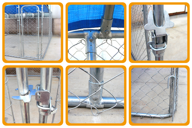 Outdoor Galvanized Chain Link Dog Run Kennels