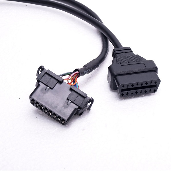 RoHS Compliant Automotive OBD 16 Pin Male And Female Connector OEM Color Popular