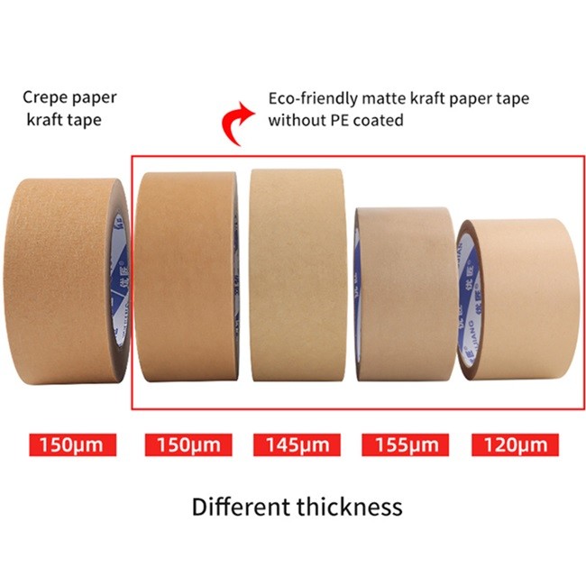 Self Adhesive Gummed Kraft Paper Tape Water Activated Packaging