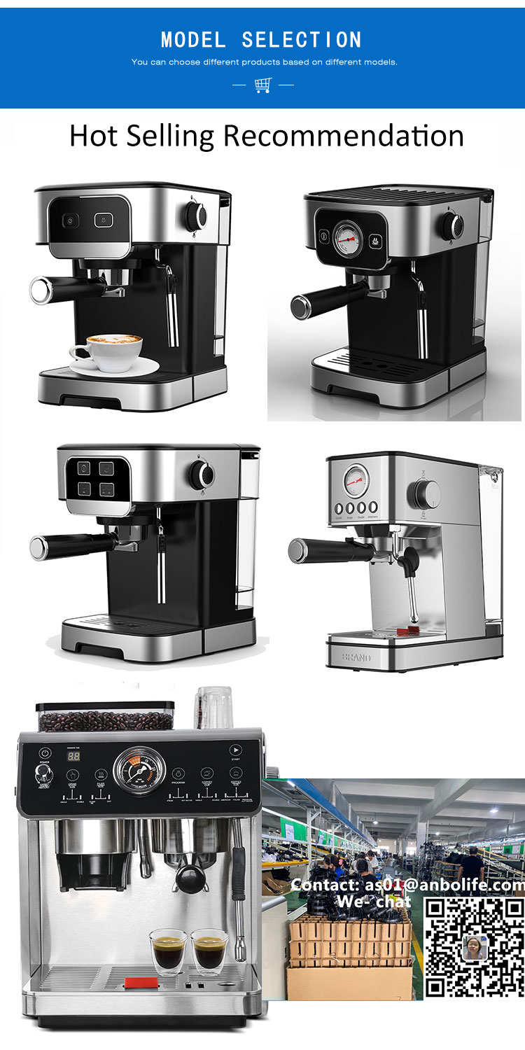 Multifunctional 15 Bar Smart Coffee Machine With Milk Frother