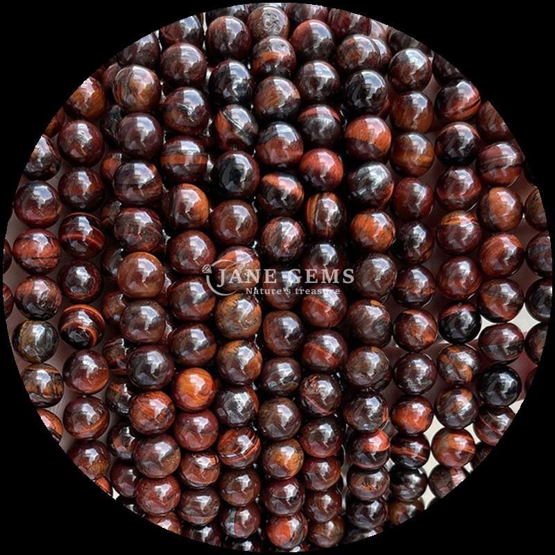 Gemstone Round Shape Bead Blue Tiger's Eye Loose Bead Strands for DIY Jewelry and Gifts