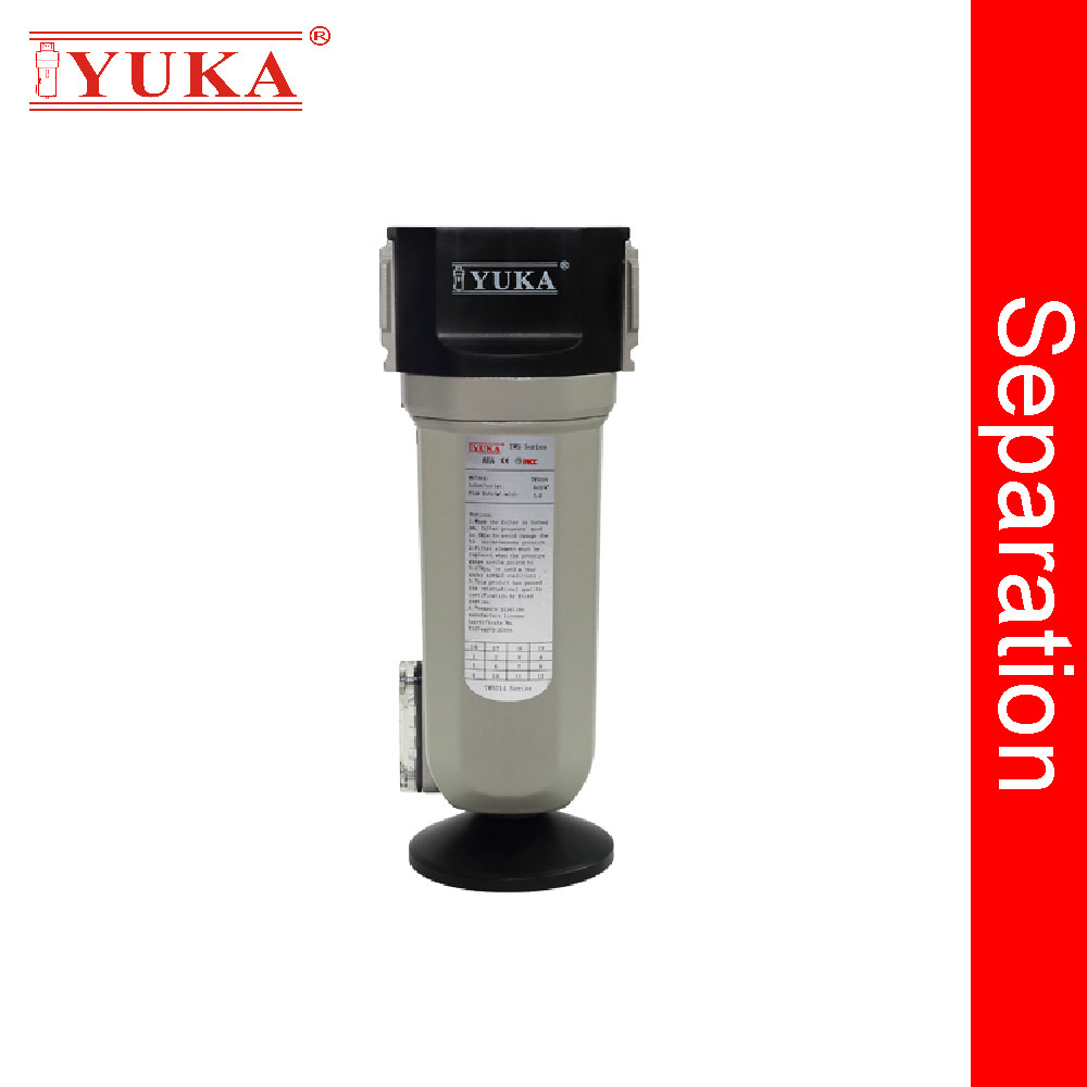 Industrial Aluminum Compressed Air Filter with Stainless Steel Cylinder and Unique Lock Design 1.0mpa Pressure Loss