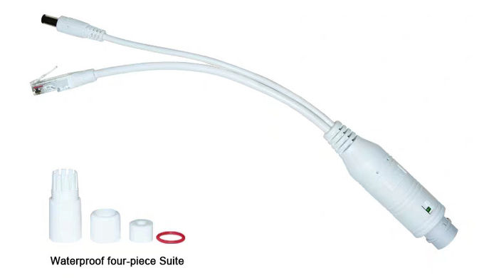 Mini Waterproof PoE Splitter 10/100M 48V to 12V for POE switch and IP Cameras