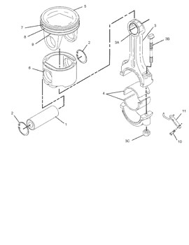 134-3761 Engine Tak4004 Piston Kit (See Tak9372T) Cylinder Liner 1343761 Ring Ring Tak-4004