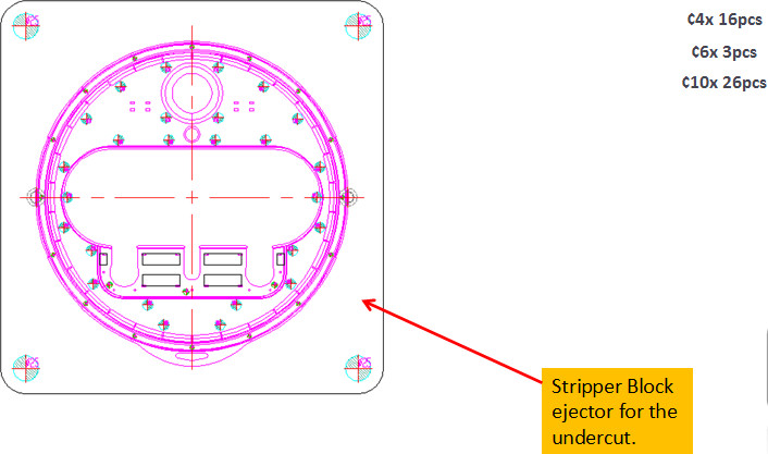 5 Gallon PP copolymer Precision Injection Mould Paint Lid , Door , Seal Retainer and Hinge Block