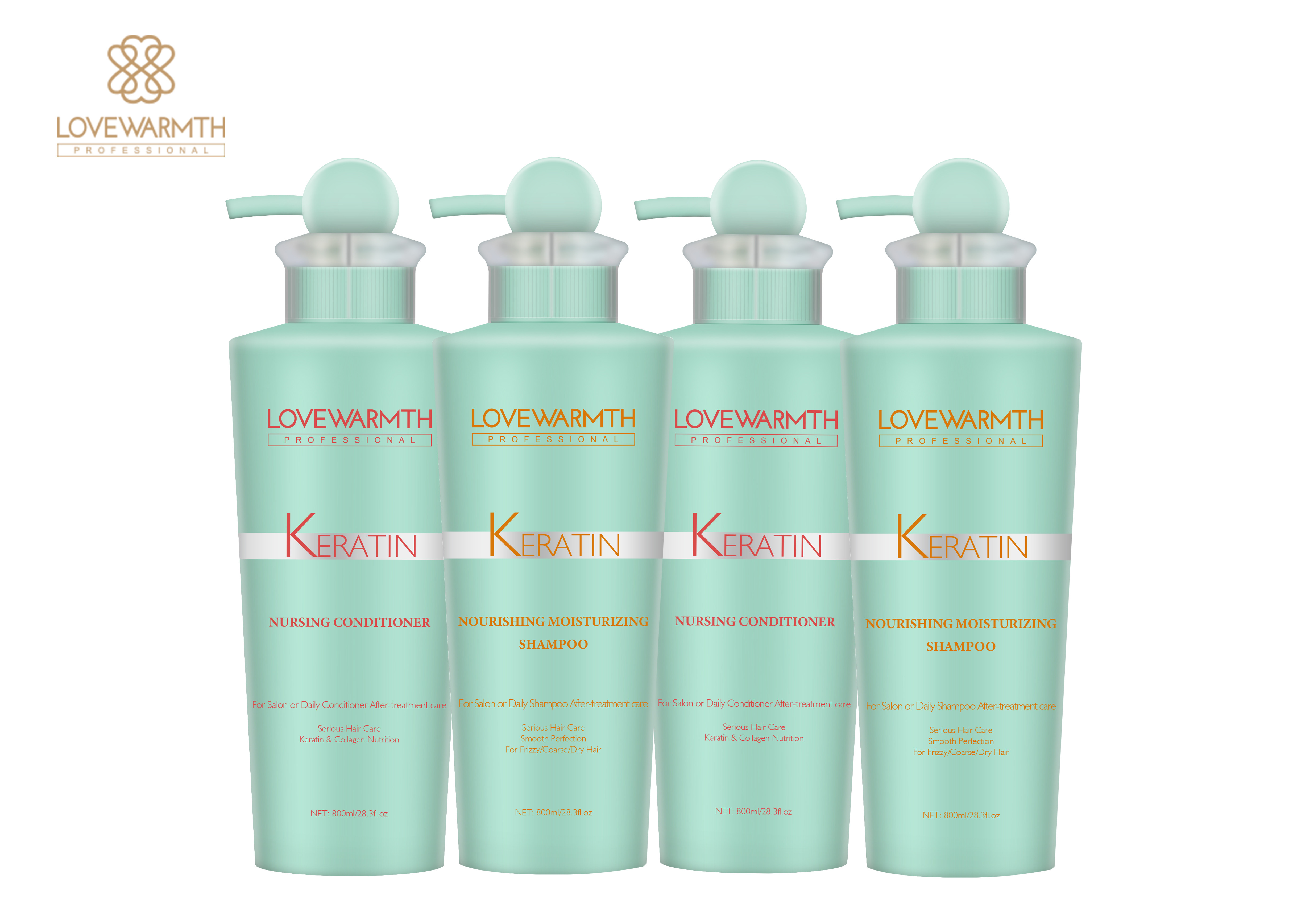 Organic Natural Keratin Nourishing Shampoo Conditioner for All Type Hair Deeply Nourishes Scalp
