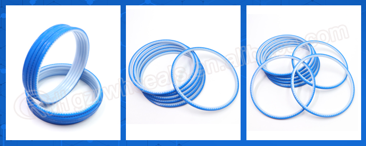 PU Piston Hydraulic Rod Seal Blue White For Crawler Excavator