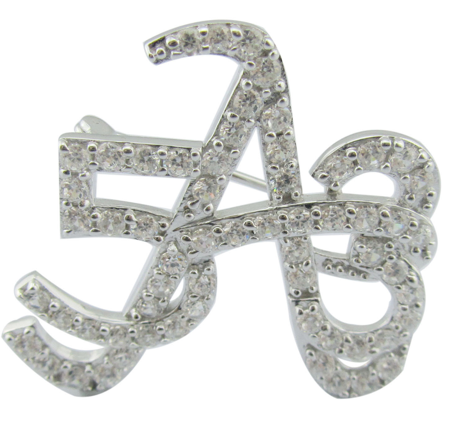 Intricate Classic 925 Silver CZ Round Brooch For Anniversary Business Meeting Cz Brooch Beautiful Gift Box