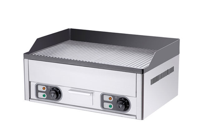 Full Grooved Snack Food Processing Equipment Cast Iron Heating Plate Thermal Overload Protection