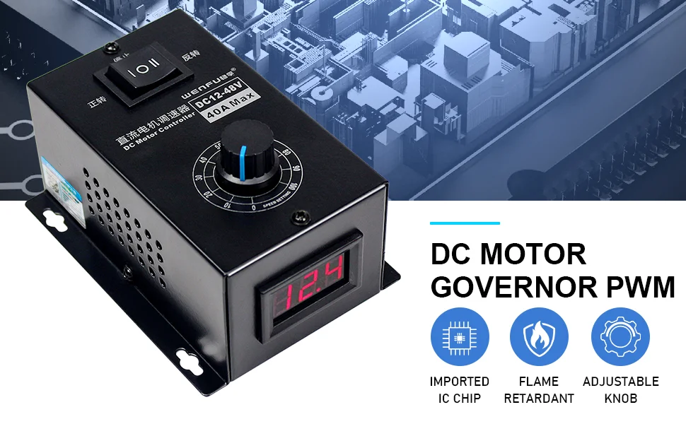 12-48V 40A DC Motor Speed Regulator Continuously Universal PWM Motor