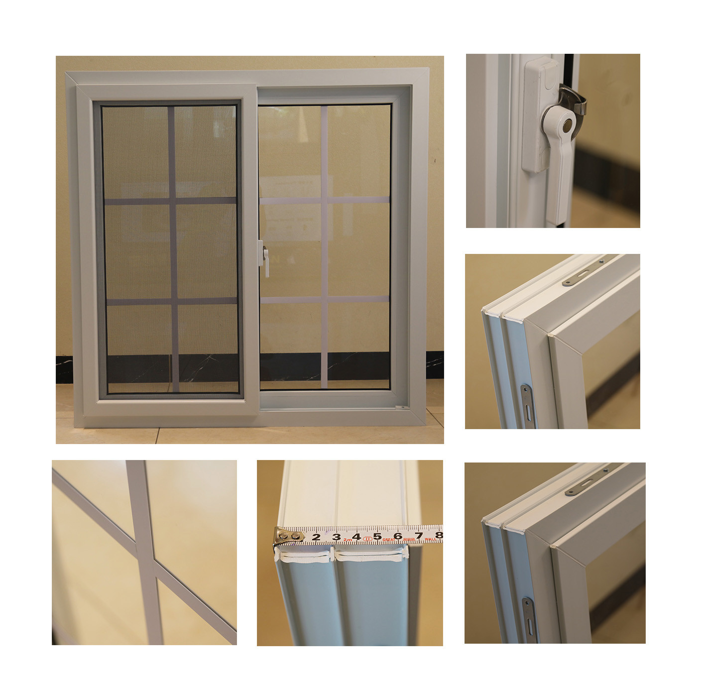 Customized Size UPVC Sliding Window And Door Meeting ISO9001